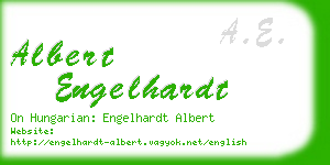 albert engelhardt business card